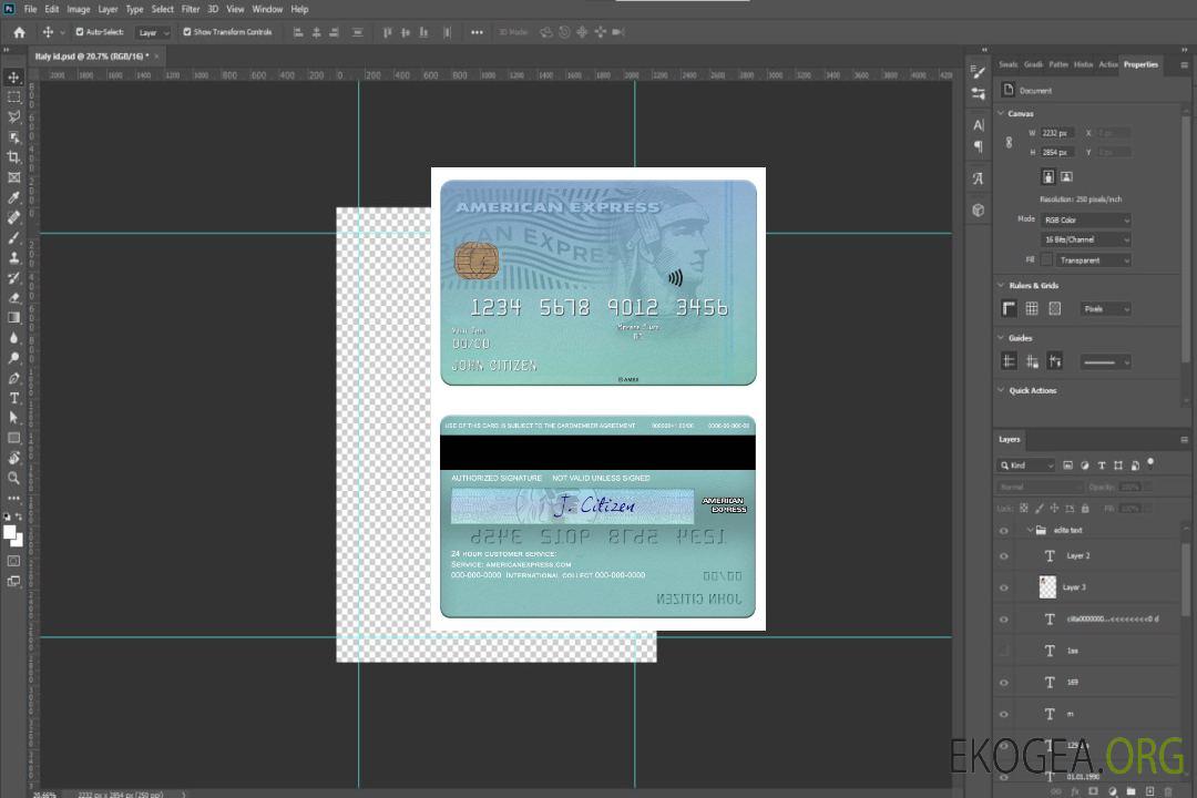 Carte amex bancaire CFSB USA New York template